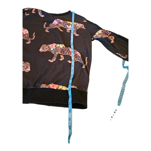 Adidas Small Long Sleeve Cheetah Pullover Sweater - Picture 8 of 9